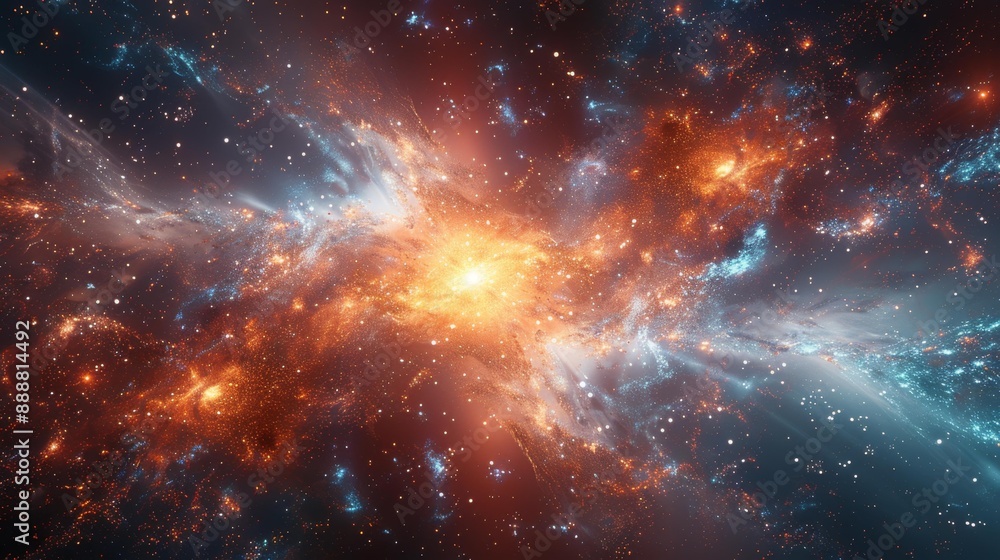 Fototapeta premium Cosmic explosion generative ai