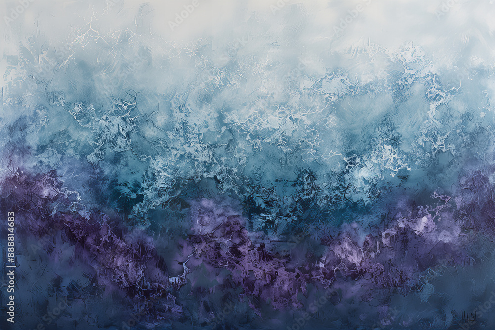 Obraz premium Vibrant Abstract Acrylic Art Painting in Purple and Blue Tones, Textured Gradient Background, Modern Decorative Wall Art for Home and Office Decor