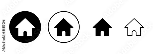 Home icon vector isolated on white background. House vector icon. Address