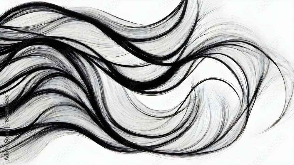 Fototapeta premium hair on a white background