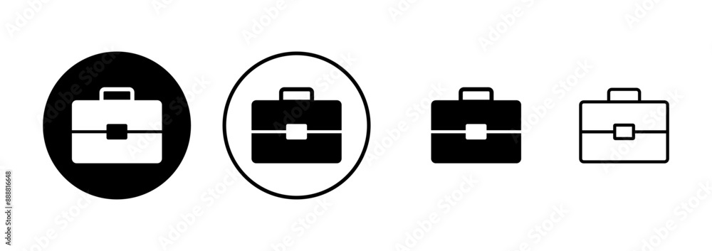 Briefcase icon vector isolated on white background. Briefcase vector icon Briefcase icon vector isolated on white background. Briefcase vector icon