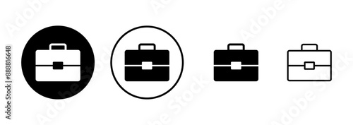 Briefcase icon vector isolated on white background. Briefcase vector icon