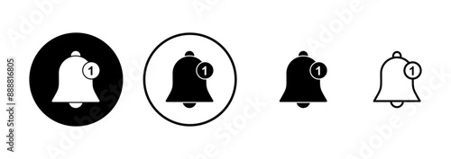 Bell Icon vector isolated on white background. Notification symbol. Bell vector icon