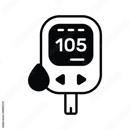 An icon of glucometer in editable style up for premium use