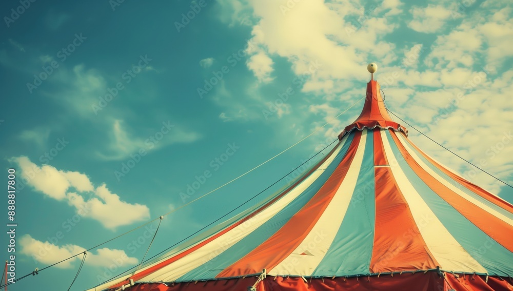 circus tent roof against the sky