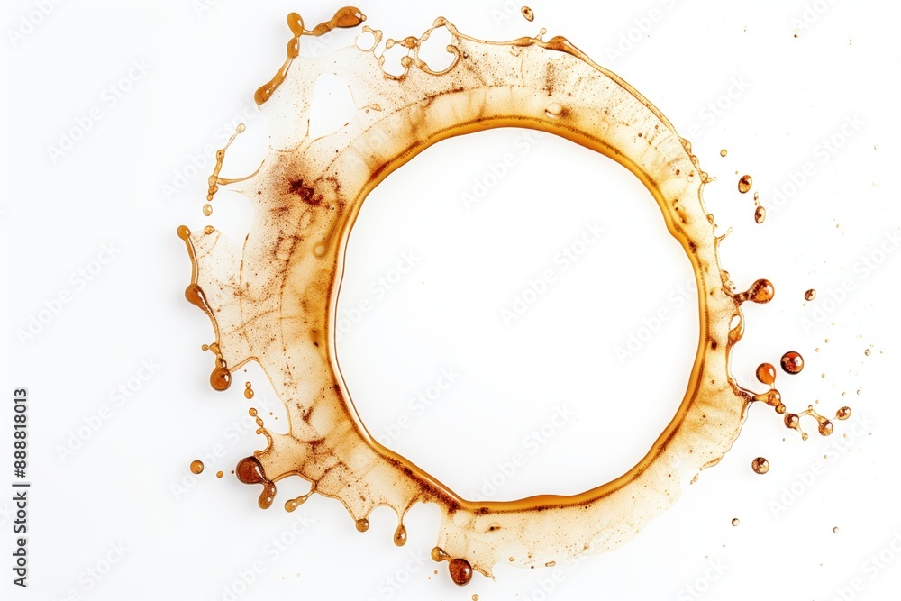 imprint from a coffee mug on a white background imprint from a coffee mug on a white background