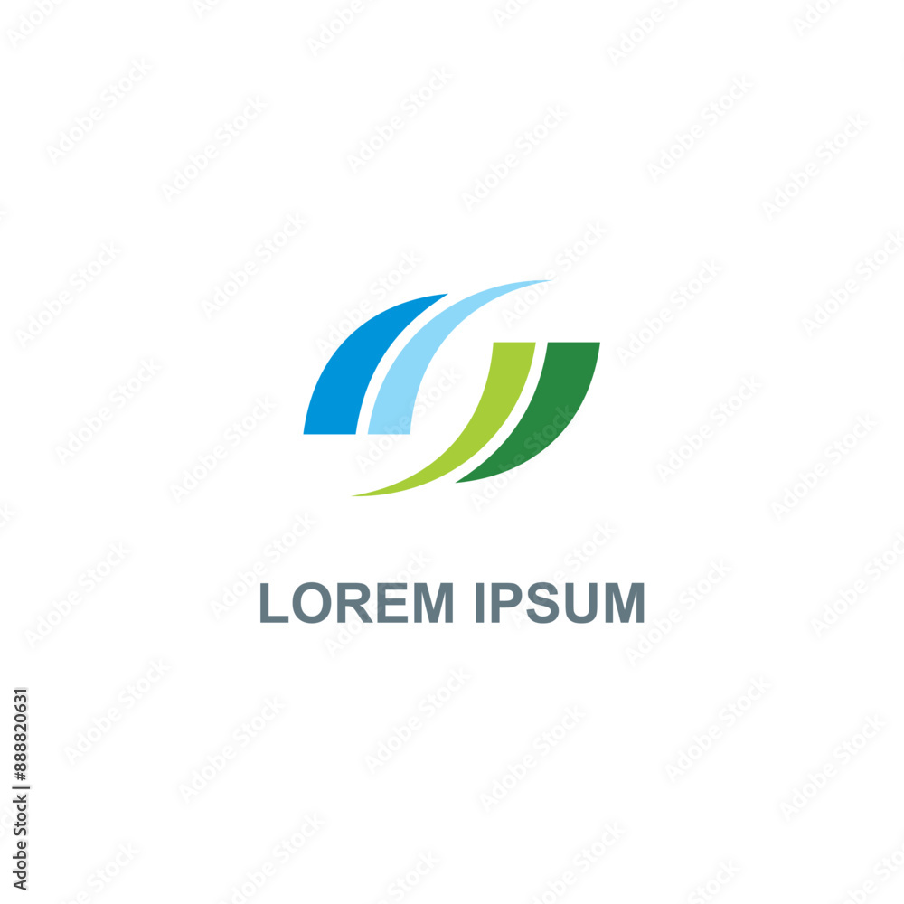 Circle abstract loop colored logo Circle abstract loop colored logo