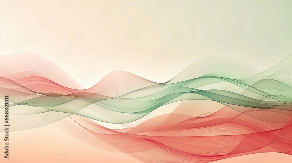 Abstract Green And Red Wavy Lines Abstract Green And Red Wavy Lines