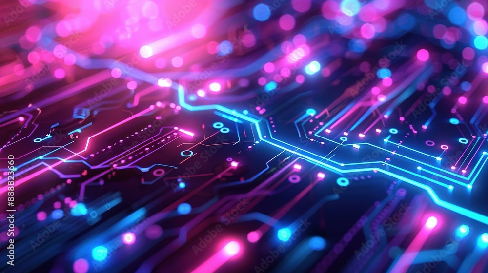 Circuitry in Bloom: A Glowing Array of Technology Circuitry in Bloom: A Glowing Array of Technology
