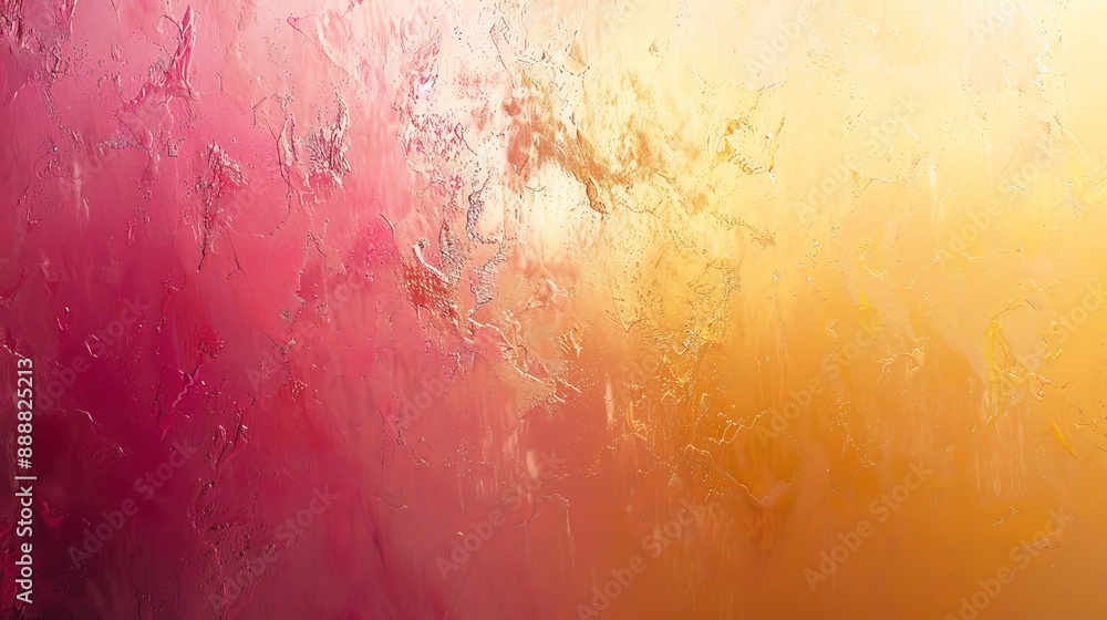 Fototapeta premium Frosted Window With Pink and Yellow Hues