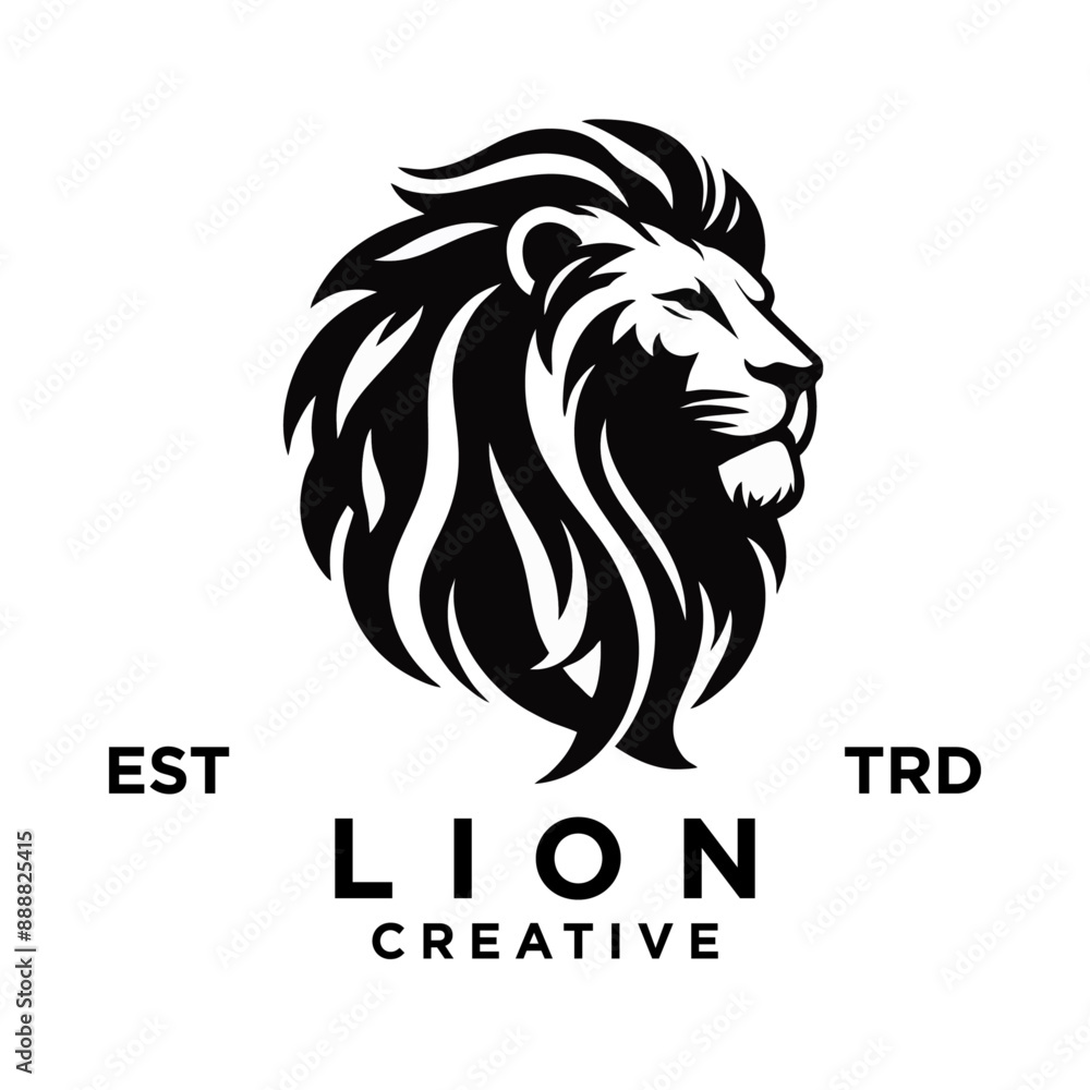 Lion head logo icon design illustration Lion head logo icon design illustration