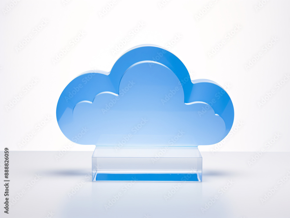 a clear glass cloud shaped object a clear glass cloud shaped object