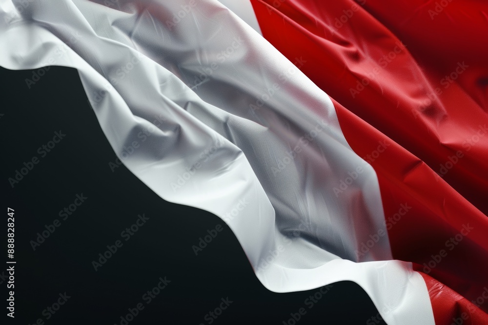 Rendering of Poland Flag Waving in the Wind Generative Illustration Rendering of Poland Flag Waving in the Wind Generative Illustration