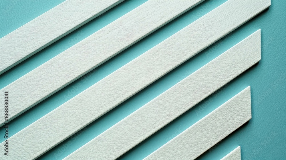 Fototapeta premium Dynamic blue shapes with white lines on a minimal geometric background. Abstract, modern, hipster, and futuristic graphic design.