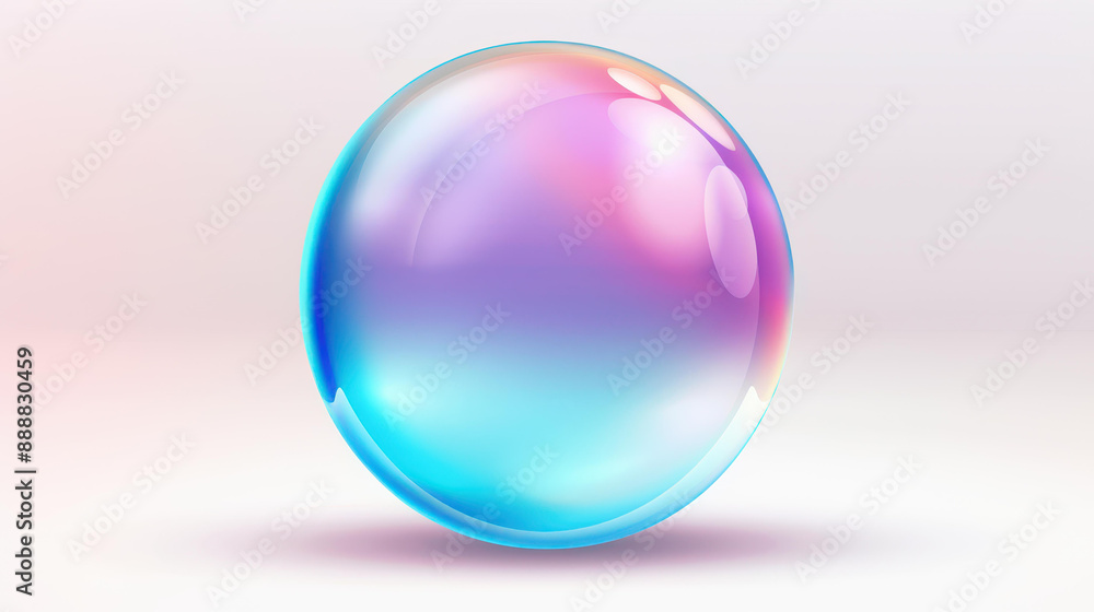 Vibrant 3D bubble illustration on white background. Vibrant 3D bubble illustration on white background.