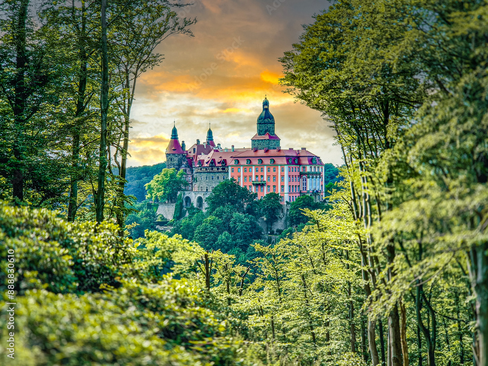Książ Castle, the third largest castle in Poland.