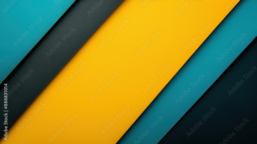Vibrant geometric flat lay paper background in yellow, green, blue, and black. Vibrant geometric flat lay paper background in yellow, green, blue, and black.