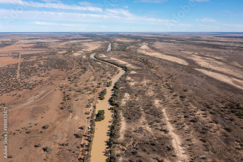 Fotografie The Thomson riverin  outback Queensland, Australia.