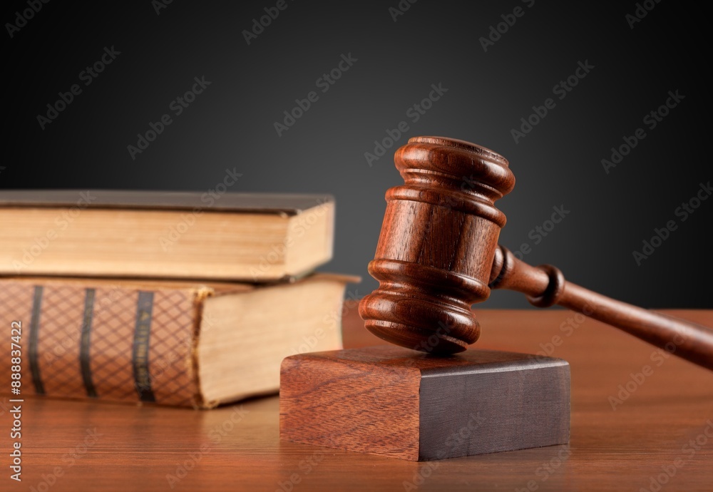 Judges wooden gavel and books. Law concept. Judges wooden gavel and books. Law concept.
