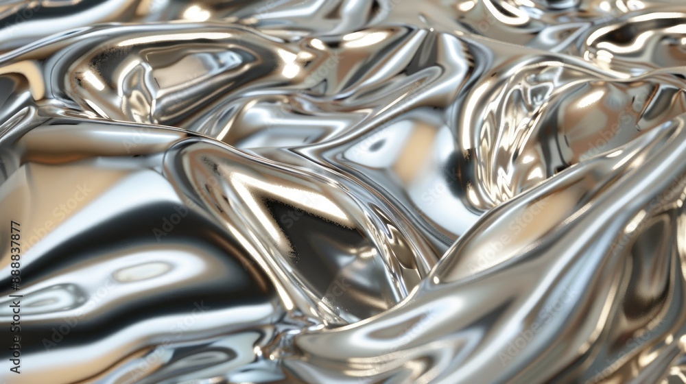 Fluid metallic textures with reflective surfaces Fluid metallic textures with reflective surfaces