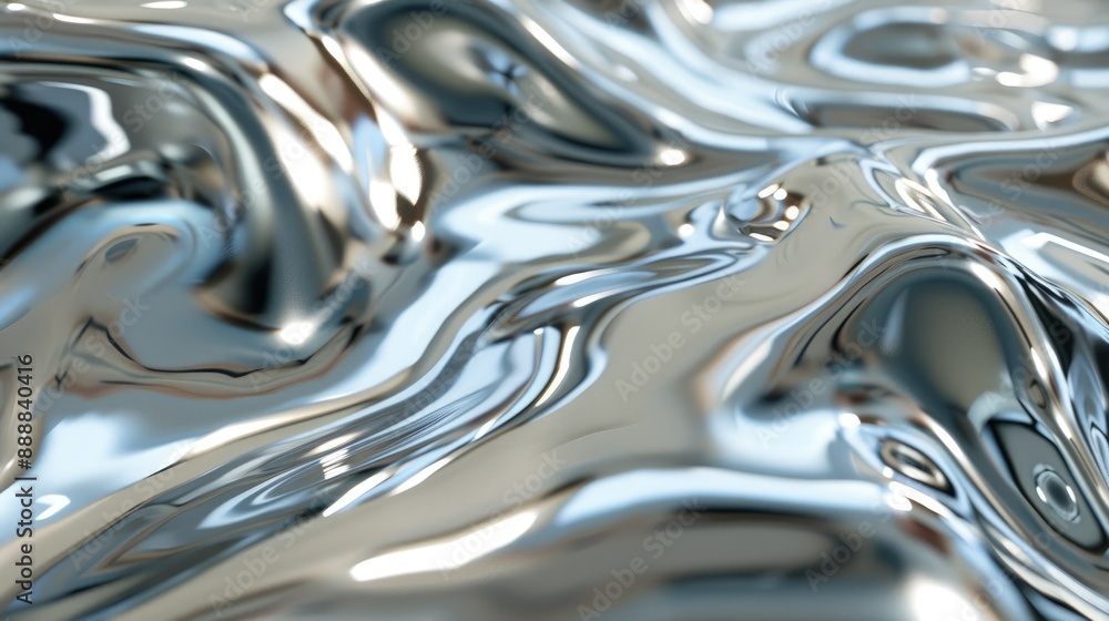 Fluid metallic textures with reflective surfaces Fluid metallic textures with reflective surfaces