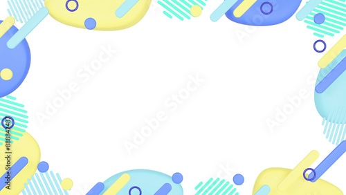 ポップなイメージのフレーム素材