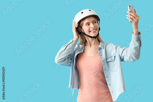 Beautiful young woman in he...