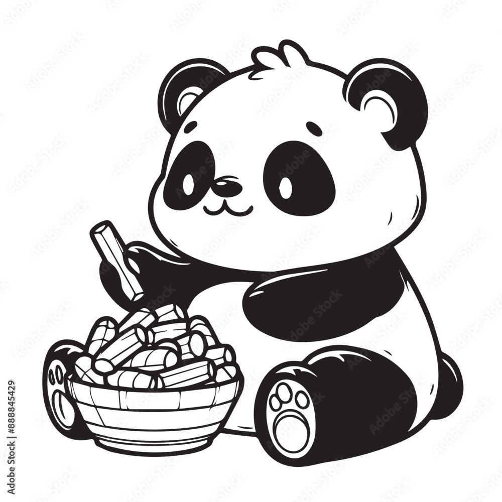 Vector Ilustration Carton Panda Vector Ilustration Carton Panda