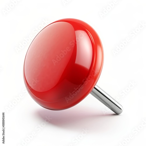 Red Push Pin 3D Render, 3D model, red pin, push pin, stationary