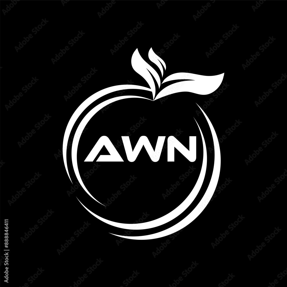 Obraz premium AWN letter logo Design. AWN Simple and modern monogram logo. Abstract Alphabet vector Design.