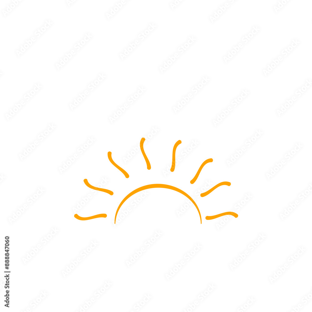 Hand Drawn Sunset Rays Hand Drawn Sunset Rays