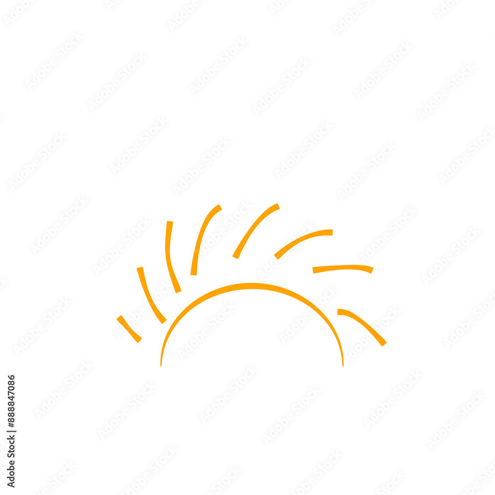 Fototapeta premium Hand Drawn Sunset Rays