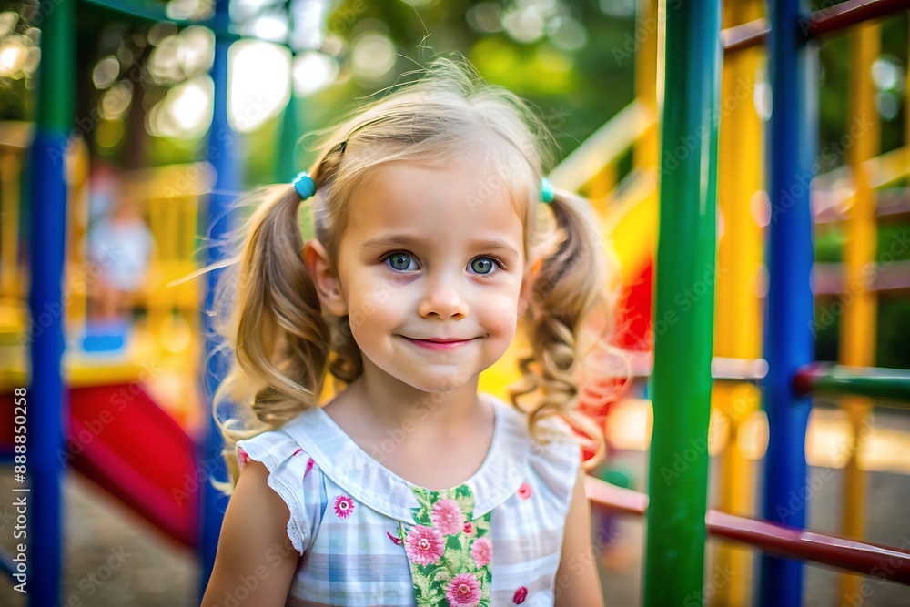 Little Girl Smiling at the Playground. Little Girl Smiling at the Playground.