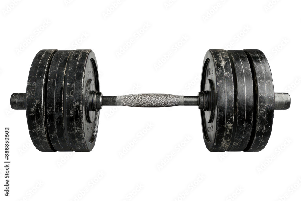 Naklejka premium Bench press artistry with weight isolated on transparent background