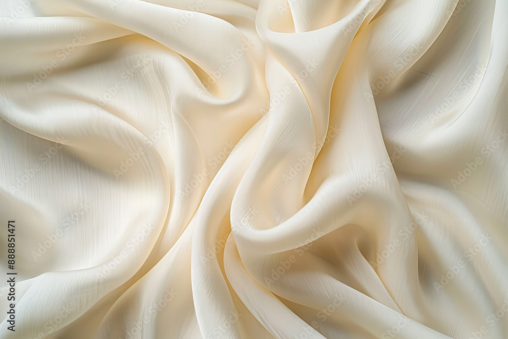 Luxurious White Silk Fabric with Elegant Texture and Soft Folds in Natural Light, Ideal for Fashion, Interior Design, and Textile Backgrounds Luxurious White Silk Fabric with Elegant Texture and Soft Folds in Natural Light, Ideal for Fashion, Interior Design, and Textile Backgrounds