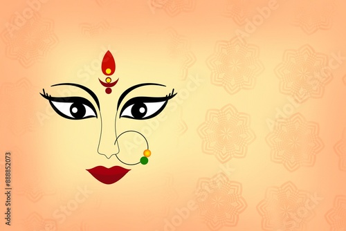 Fotografie Happy Navaratri - devi festival background , navratri background