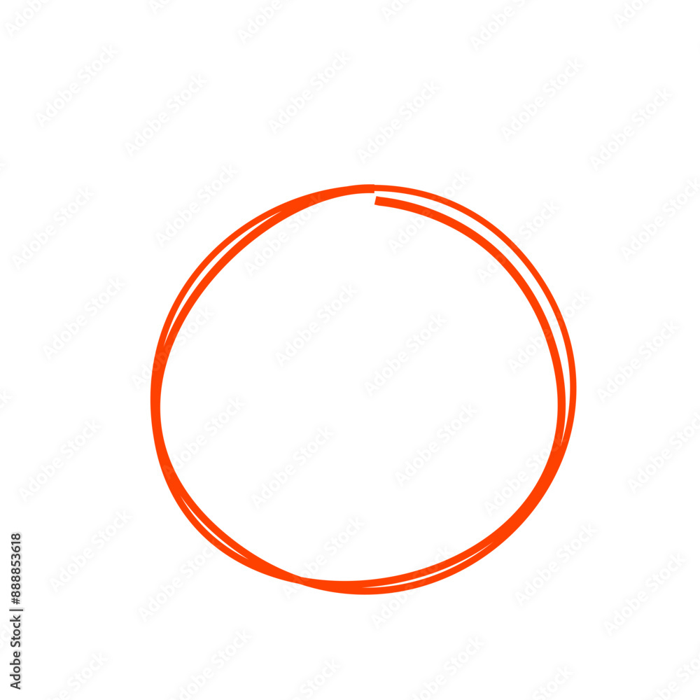 Hand drawn red circles. Highlight round frames Hand drawn red circles. Highlight round frames