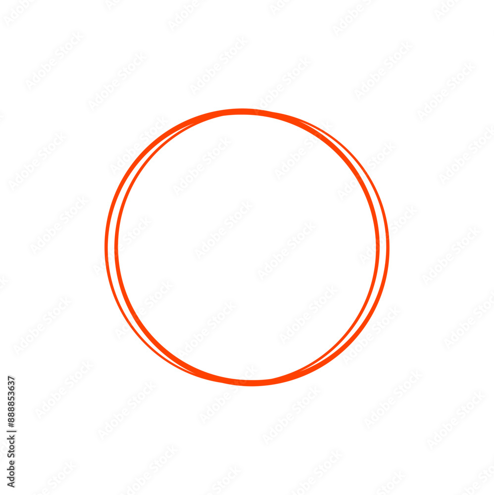 Hand drawn red circles. Highlight round frames Hand drawn red circles. Highlight round frames