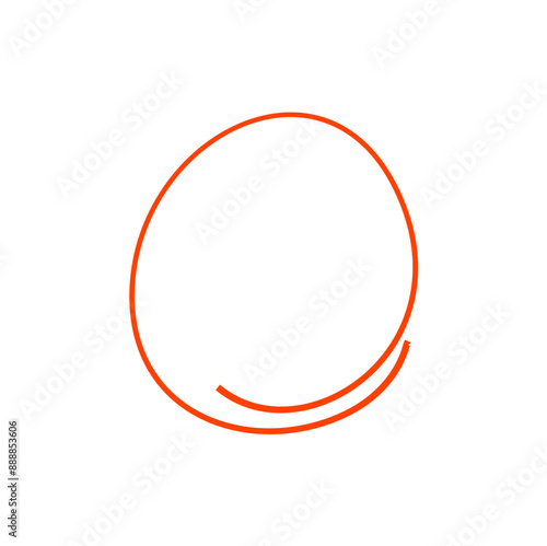 Hand drawn red circles. Highlight round frames