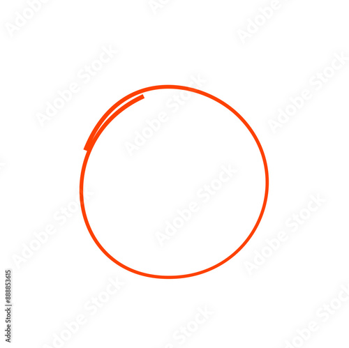 Hand drawn red circles. Highlight round frames