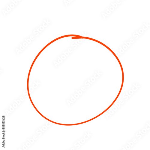 Hand drawn red circles. Highlight round frames