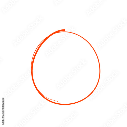 Hand drawn red circles. Highlight round frames