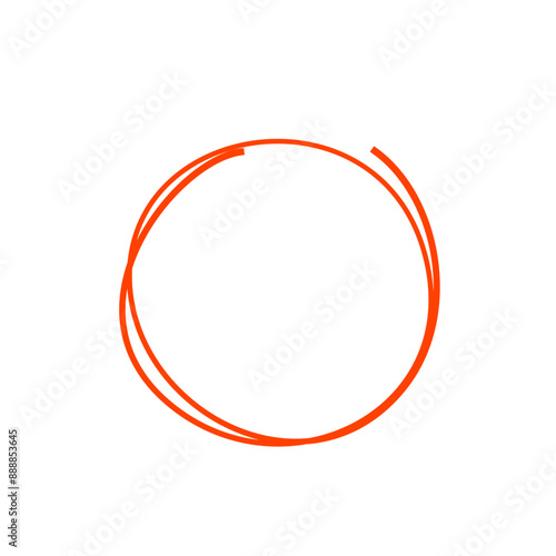 Hand drawn red circles. Highlight round frames