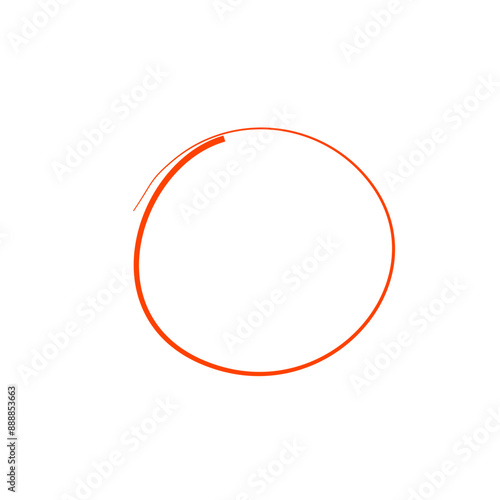 Hand drawn red circles. Highlight round frames