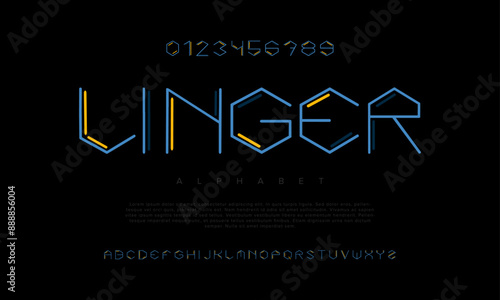 Tableau sur toile Linger creative modern urban alphabet font