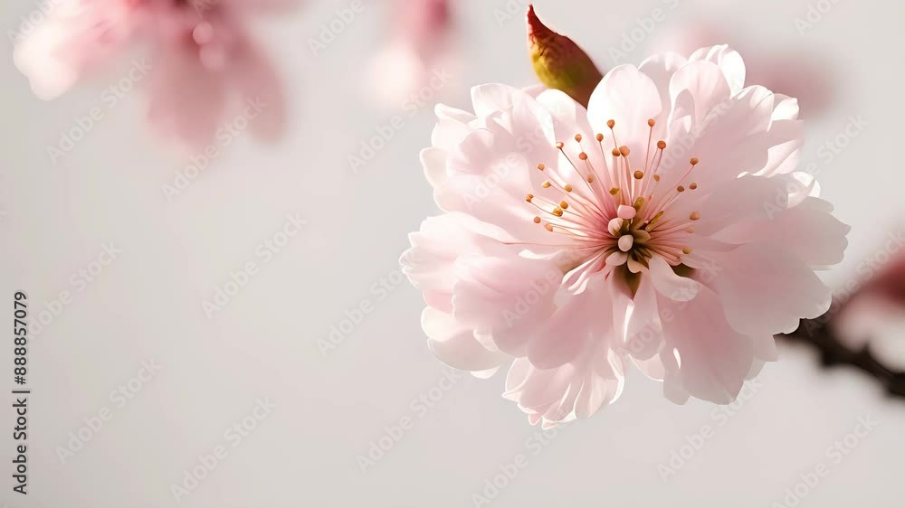 Close-up of a soft and elegant cherry blossom Close-up of a soft and elegant cherry blossom