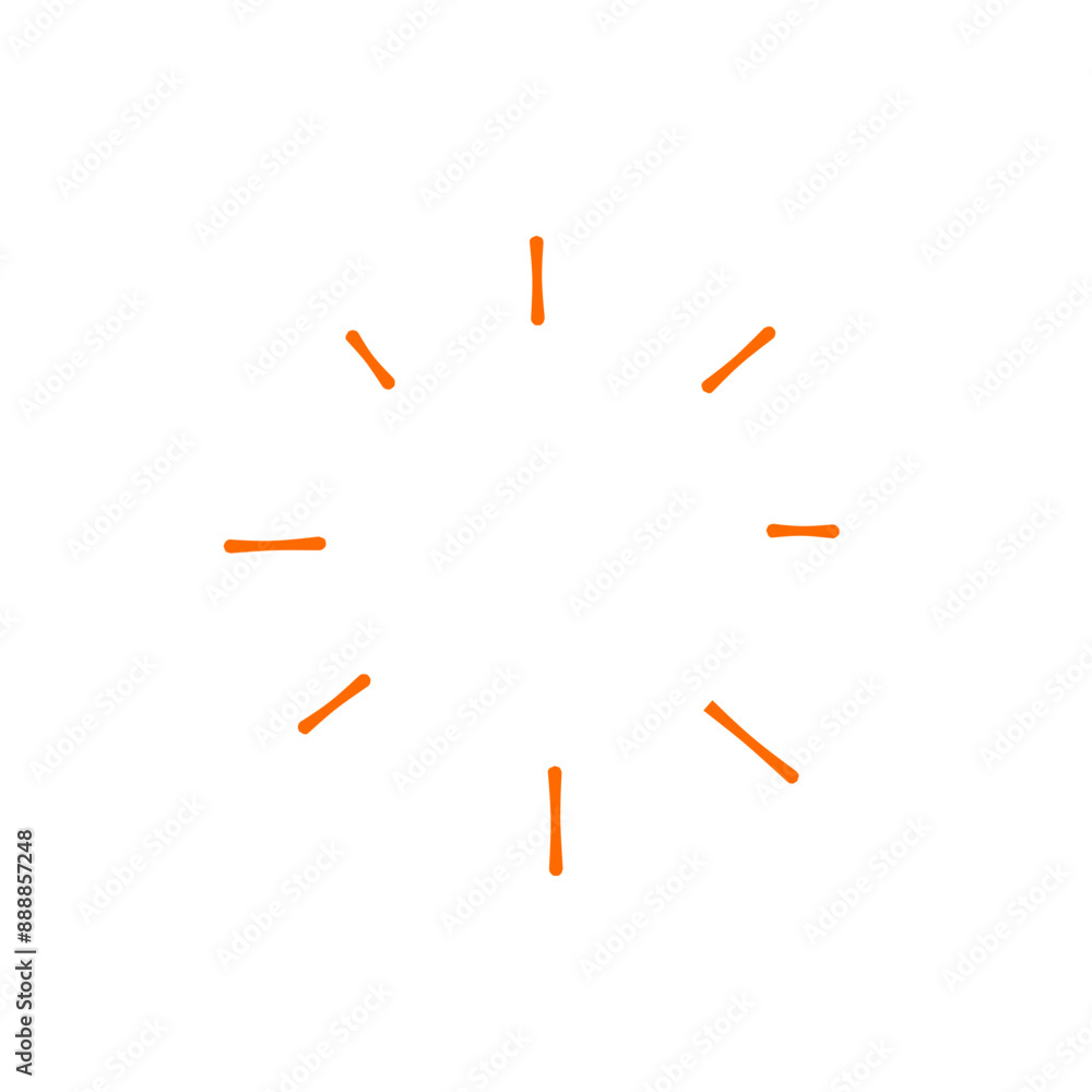 Sun rays hand drawn, linear drawing Sun rays hand drawn, linear drawing