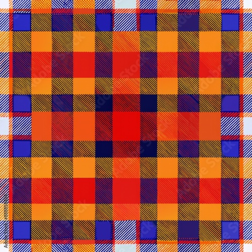  seamless pattern of oversized gingham checks, for a bold and modern twist, Generative AI