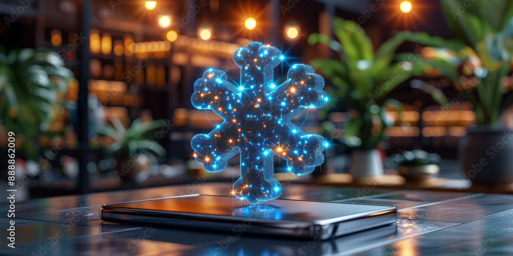 Creative glowing blue medical hologram with cross and globe on dark background. Science, healthcare system and futuristic pharmacy concept. 3D Rendering. Creative glowing blue medical hologram with cross and globe on dark background. Science, healthcare system and futuristic pharmacy concept. 3D Rendering.