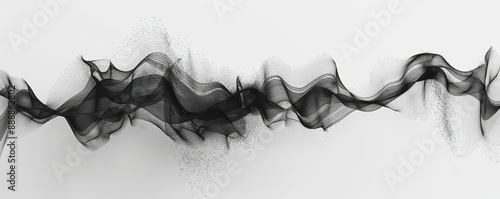 a black waveform on a white background, Generative AI